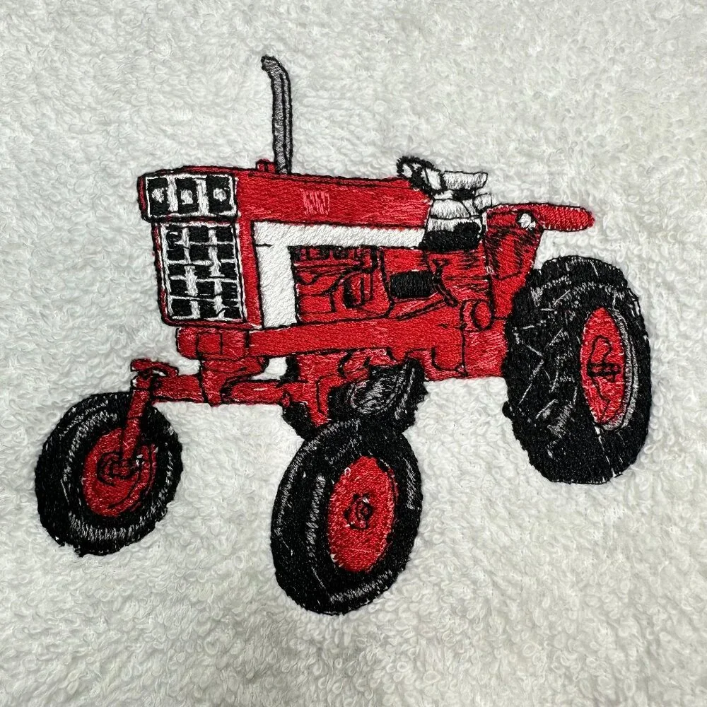 Tractor Towels Embroidered International Harvester 66 Series Hand Towel Set Farm
